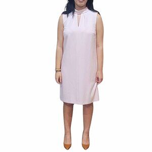 Karl Lagerfeld Soft Pink Sleeveless Keyhole Sheath